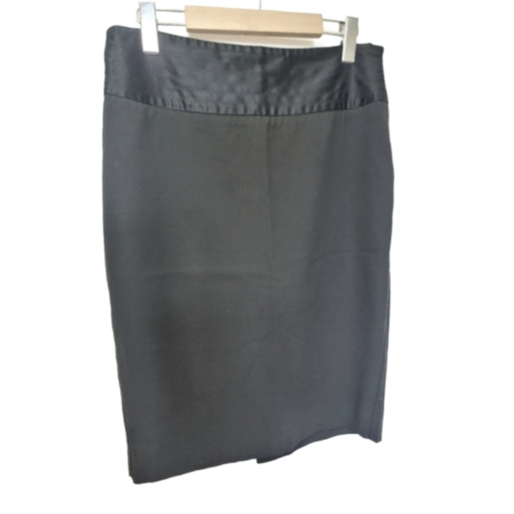 Black pencil skirt with  cummerbund and side zip